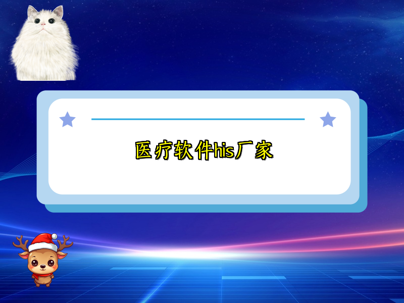 医疗软件his厂家