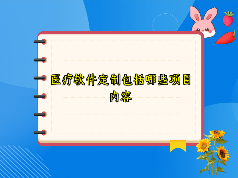 医疗软件定制包括哪些项目内容