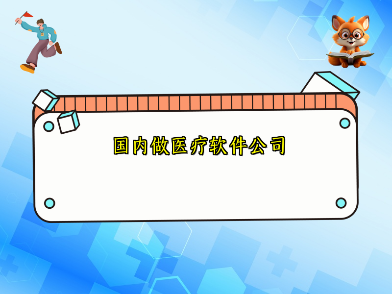 国内做医疗软件公司