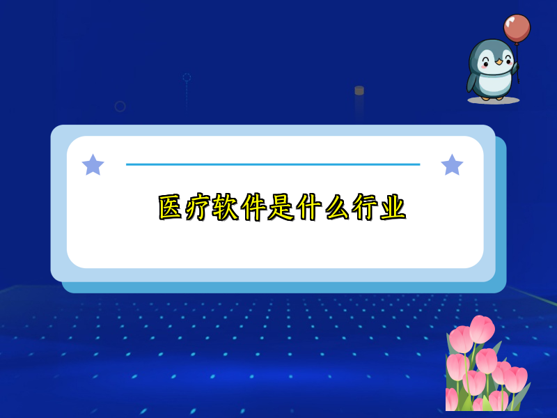 医疗软件是什么行业